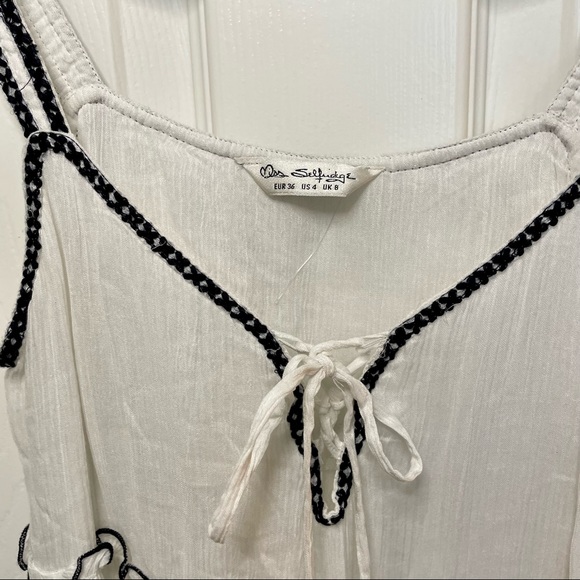 ASOS: MISS SELFRIDGE Tiered Poplin Tank Blouse NWOT - Picture 8 of 9